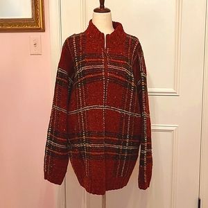 LAUREN RALPH LAUREN Stewart plaid hand knit wool sweater